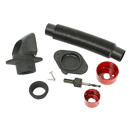 Downspout Diverter, 9 in L, Plastic MPN:RW-DIVFLX-BLK