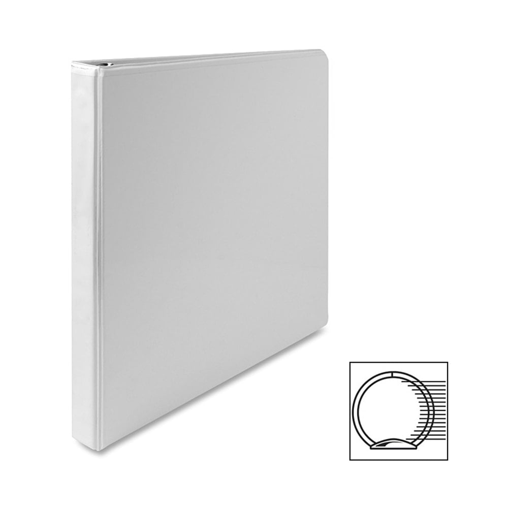 Sparco Premium View 3-Ring Binder, 1/2in Round Rings, 96% Recycled, White (Min Order Qty 7) MPN:19551