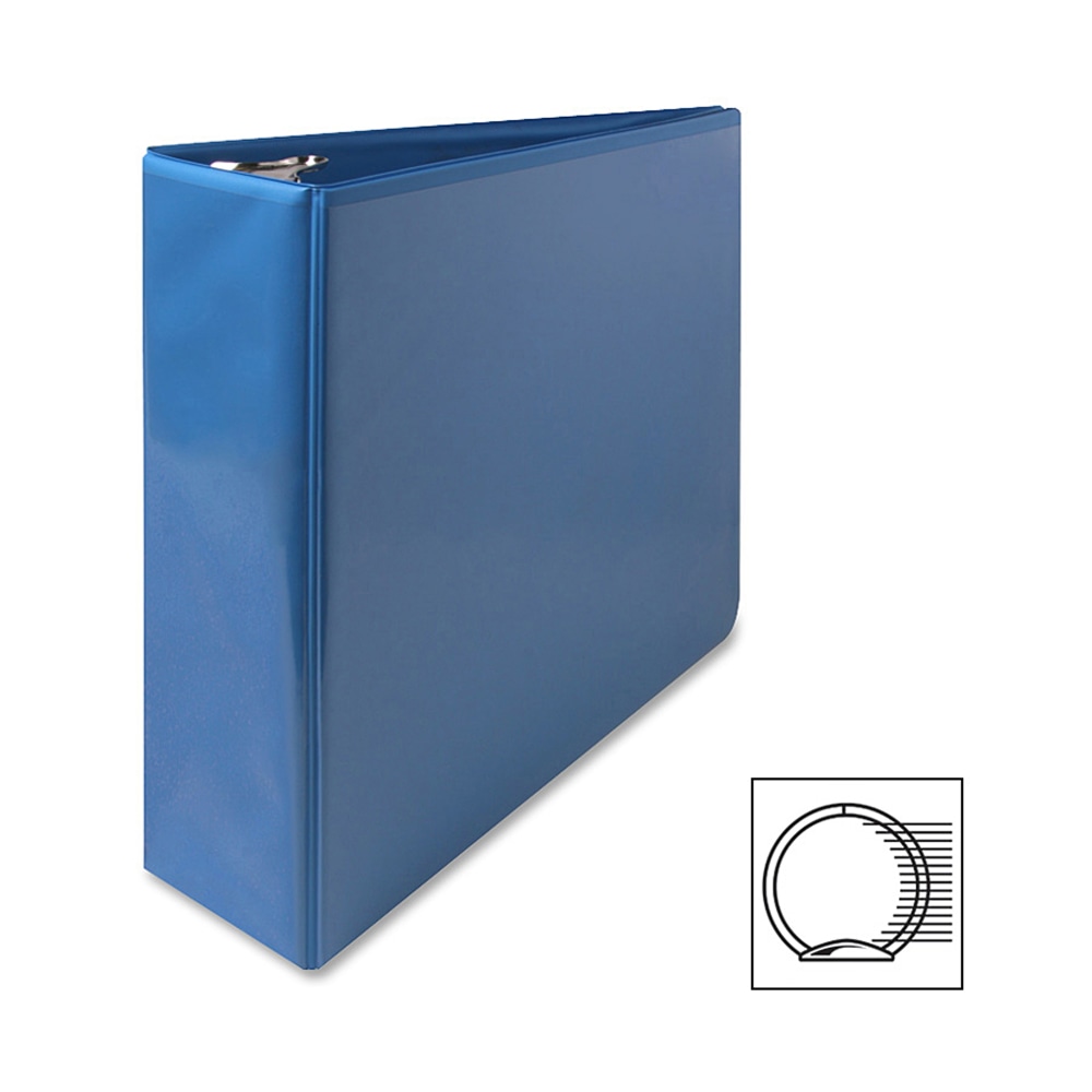 Sparco Premium View 3-Ring Binder, 3in Round Rings, 96% Recycled, Light Blue MPN:19752