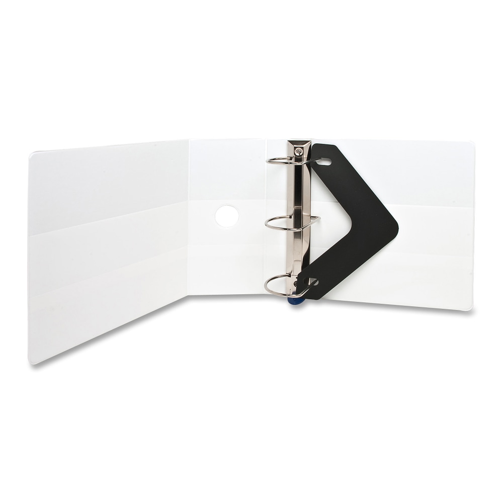 Sparco Locking View 3-Ring Binder, 5in D-Rings, 44% Recycled, White MPN:26965