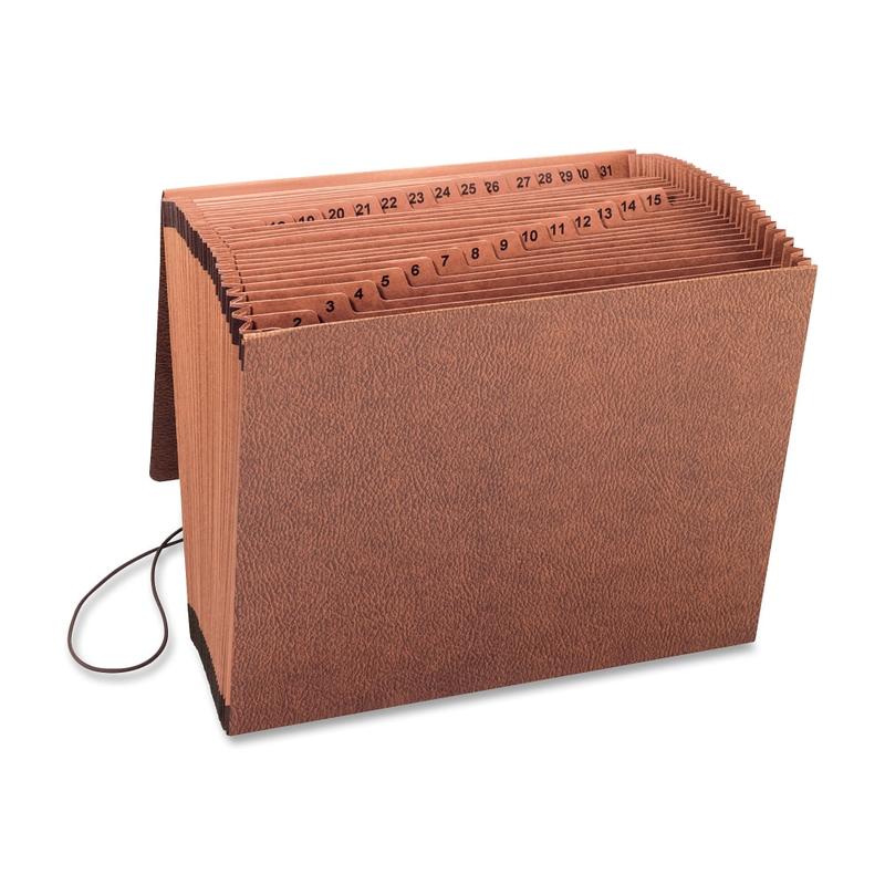 Sparco Heavy-Duty 1-31 Accordion File, Letter Size, 30% Recycled, Brown MPN:23681