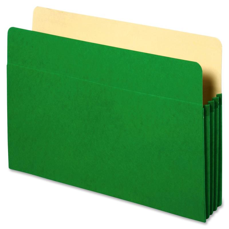 Sparco Accordion File Pocket, 9 1/2in x 11 3/4in, 3 1/2in Expansion, Green MPN:26551