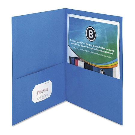 Folder, 2-Pocket, Letter, Blue, PK25 MPN:78491