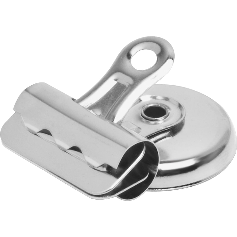 Business Source Magnetic Grip Clips Pack - No. 1 - 1.3in Width - for Paper - Magnetic, Heavy Duty - 108 / Bundle - Silver MPN:58506BD