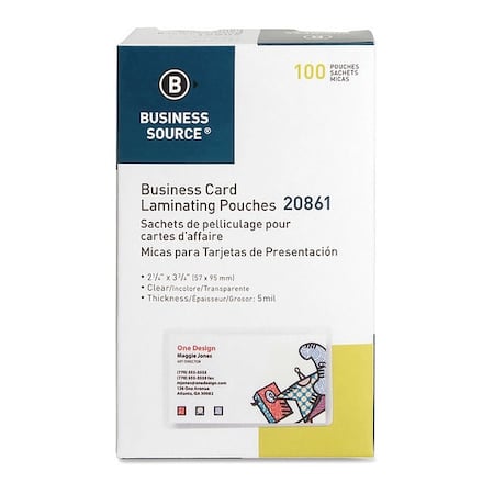 Pouch, Laminate, Bsncrd, 5Mil MPN:20861