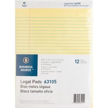 Writing Pad, Top, Canary, PK12 MPN:BSN63105