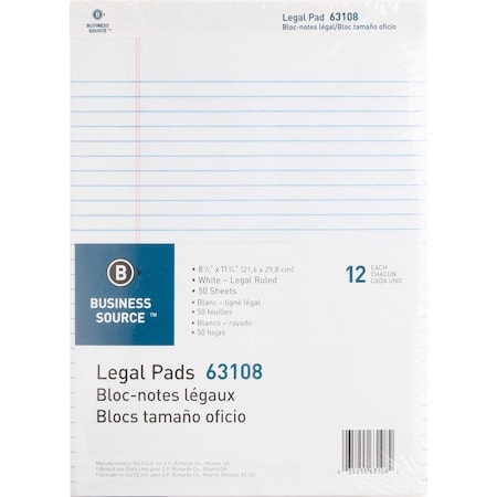 Writing Pad, Top, White, PK12 MPN:BSN63108