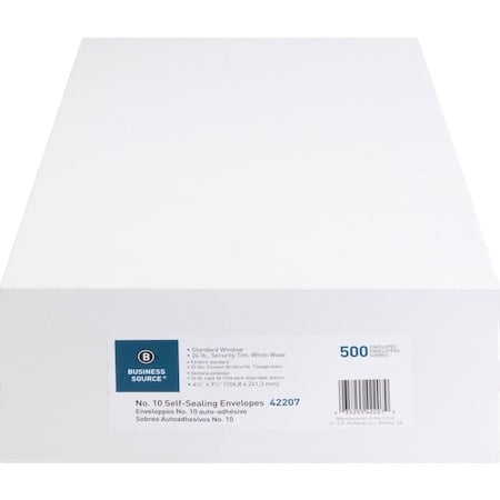 Window Envelope, White, Self Adhesive, PK5 MPN:BSN42207