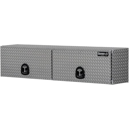 16x13x88 Inch Diamond Tread Aluminum Topsider Truck Box with Flip-Up Doors MPN:1701356