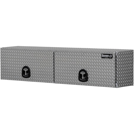 18x16x88 Inch Diamond Tread Aluminum Topsider Truck Box with Flip-Up Doors MPN:1701364