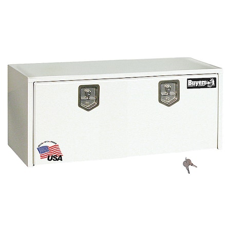 18x18x48 Inch White Steel Underbody Truck Box MPN:1702410