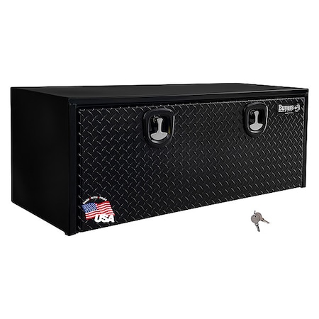 18x18x48 Inch Black Steel Underbody Truck Box With Aluminum Door MPN:1702510