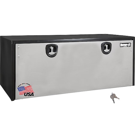 18x18x60 Inch Black Steel Truck Box With Stainless Steel Door MPN:1702715