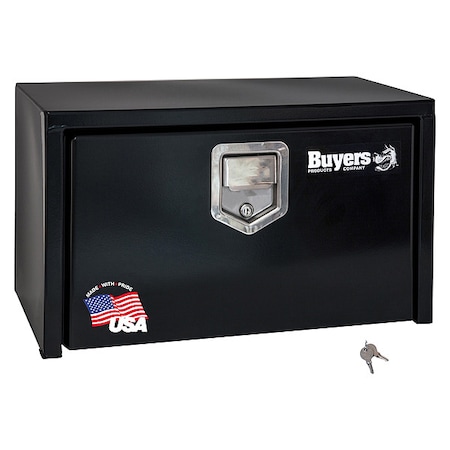 14x12x24 Inch Black Steel Underbody Truck Box With Paddle Latch MPN:1703150