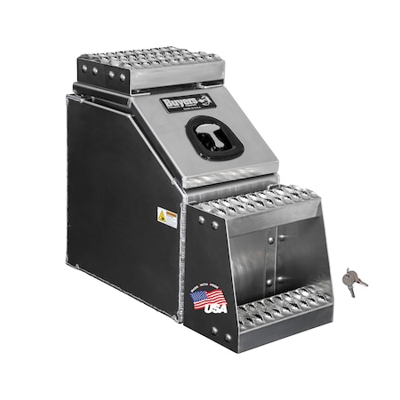 Heavy Duty Smooth Aluminum WideOpen Step Boxes for Semi Trucks - 12 Inch Width MPN:1705280