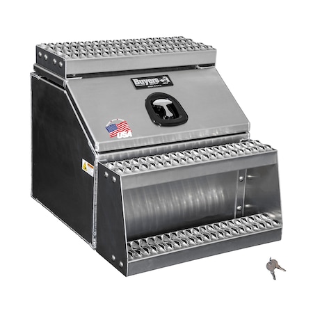Heavy Duty Smooth Aluminum WideOpen Step Boxes for Semi Trucks - 24 Inch Width MPN:1705282