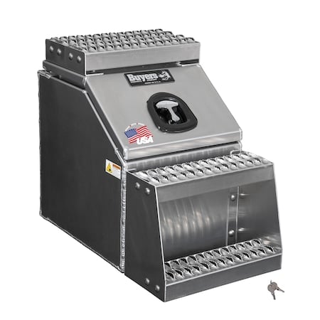 Heavy Duty Smooth Aluminum WideOpen Step Boxes for Semi Trucks - 16 Inch Width MPN:1705285