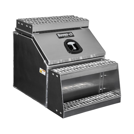 Heavy Duty Smooth Aluminum WideOpen Step Boxes for Semi Trucks - 22 Inch Width MPN:1705286