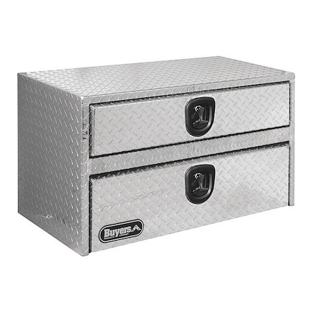 20x18x24 Inch Diamond Tread Aluminum Underbody Truck Box With Drawer MPN:1712200