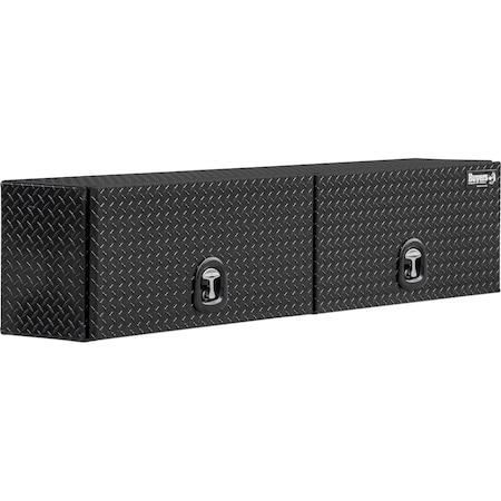 16x13x72 Inch Gloss Black Diamond Tread Aluminum Topsider Truck Box with Flip-Up Doors MPN:1721351