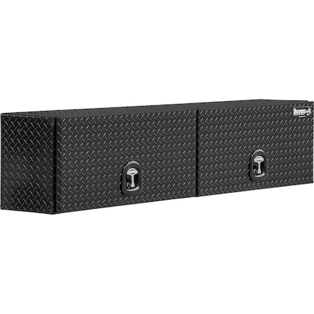 16x13x88 Inch Gloss Black Diamond Tread Aluminum Topsider Truck Box with Flip-Up Doors MPN:1721356
