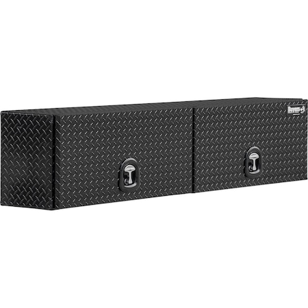 18x16x72 Inch Gloss Black Diamond Tread Aluminum Topsider Truck Box with Flip-Up Doors MPN:1721363