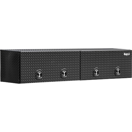 18x16x96 in Black Diamond Tread Aluminum Topsider Truck Box with Flip-Up Doors MPN:1721770