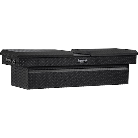 18x20x71 Inch Textured Matte Black Diamond Tread Aluminum Gull Wing Truck Box MPN:1722410