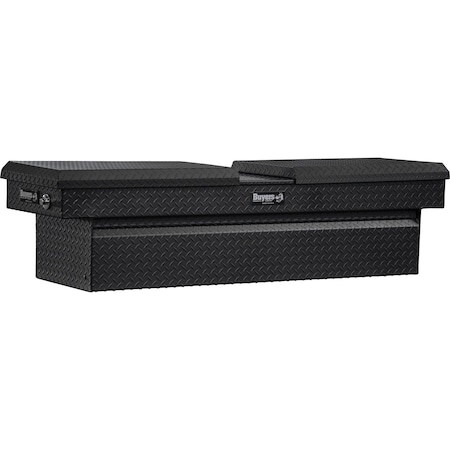 23x20x71 Inch Textured Matte Black Diamond Tread Aluminum Gull Wing Truck Box MPN:1722413