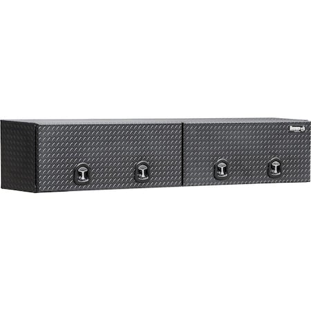 18x16x96 Textured Matte Black Diamond Tread Aluminum Topsider Truck Box with Flip-Up Door MPN:1722770