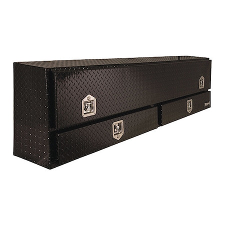 88x13x21 Gloss Black Diamond Tread Aluminum Pick-Up Truck Contractor w/ Lower Drawers Topsider MPN:1725651