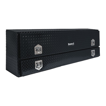 21x13x96 Inch Gloss Black Diamond Tread Aluminum Pick-Up Truck Contractor With Lower Door MPN:1725660