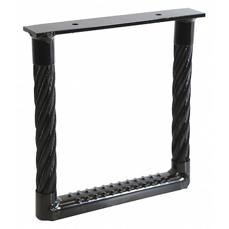 Black Powder Coated Cable Type Truck Step - 12 x 12 x 1.38 Inch Deep MPN:5231212