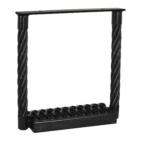 Black Powder Coated Cable Type Truck Step - 15 x 15 x 4.75 Inch Deep MPN:5231515