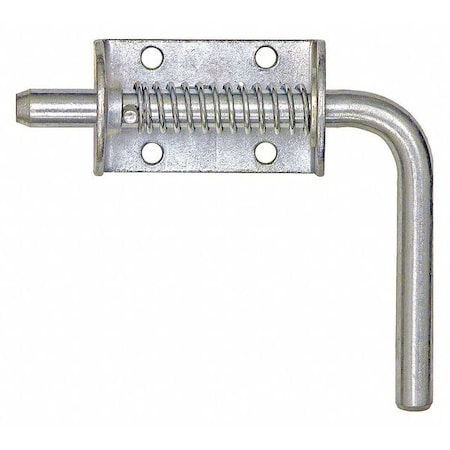 Spring Latch Assembly, Silver, Steel, Zinc MPN:B2575