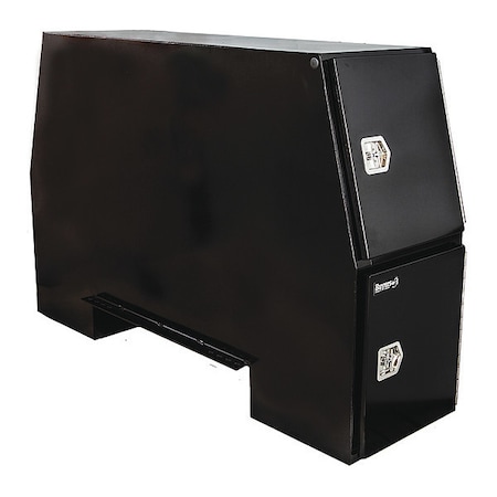 55x24x85 Inch Black Steel Backpack Truck Box - 9.1 Inch Offset Floor MPN:BP855524B