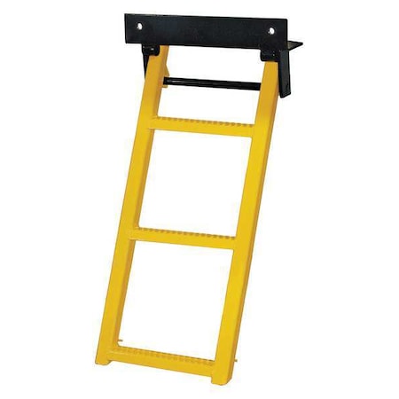 14 1/4 in W Powder Coated Steel Retractable Truck Step MPN:RS3Y