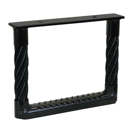 Black Powder Coated Cable Type Truck Step - 9 x 12 x 1.38 Inch Deep MPN:5230912
