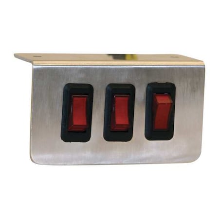 Pre-Wired Triple Switch Panel with Aluminum Bracket MPN:6391003