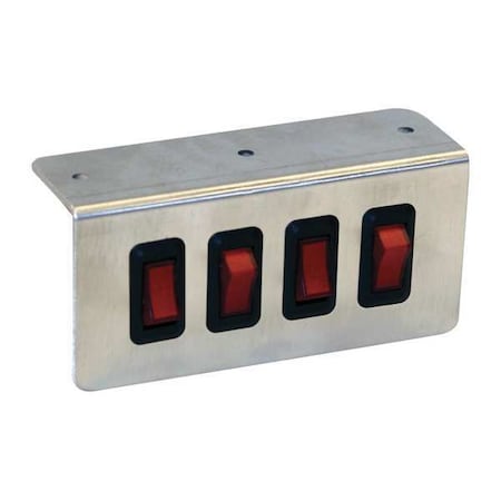 Quad Pre-Wired Switch Panel With Aluminum Bracket MPN:6391004