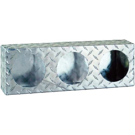 Triple Round Light Box Diamond Tread Aluminum MPN:LB6183ALDT