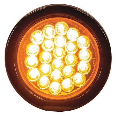 Strobe Warning Light, Round, Amber, 4