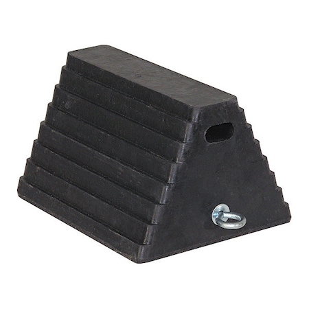 Heavy Duty Rubber Wheel Chock with Chain Eye 10x8x6 Inch MPN:WC1086