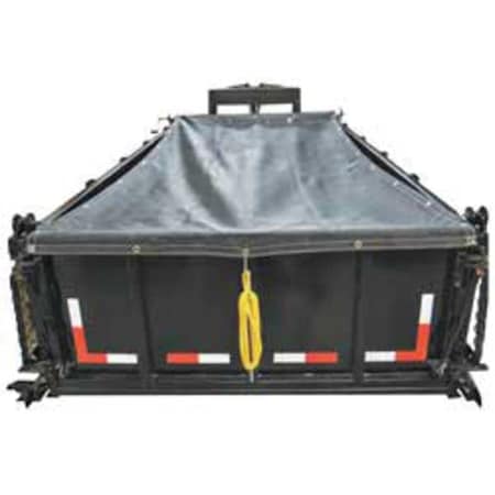 Standard Duty Tarp, 6 ft 6 in x 15 ft, 10 Mil, Gray/Black, PVC Coated Polyester, UV Resistant MPN:DTR6515