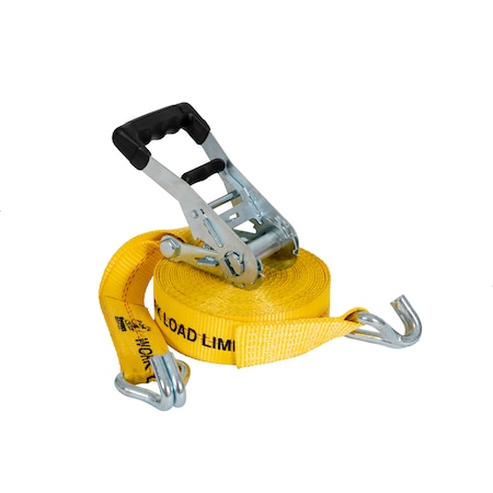 30 Foot Commercial Grade Ratchet Strap with Soft Rubber Grips - J Hooks MPN:5483000
