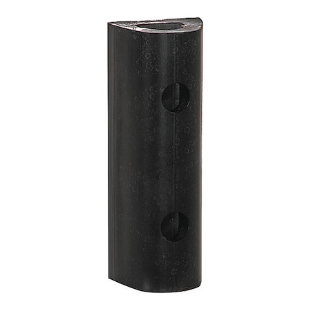 Extruded Rubber D-Shaped Bumper with 4 Holes - 3 x 2-7/8 x 24 Inch Long MPN:D324