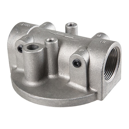 50 GPM Return Line Filter Head 1-1/4 Inch NPT/25 PSI Bypass MPN:FH225