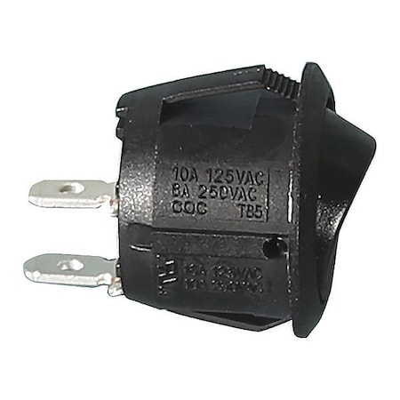 Momentary and On/Off Mini Round Rocker Switch Black MPN:6391105
