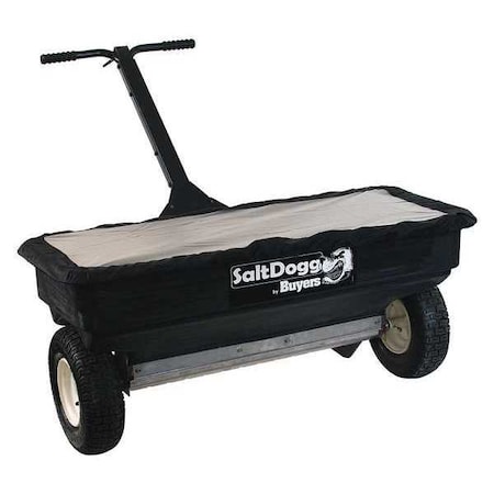 2.5 cu ft Drop Walk Behind Spreader For Bagged Salt & Ice Melt, Up to 25 ft Spread MPN:WB400