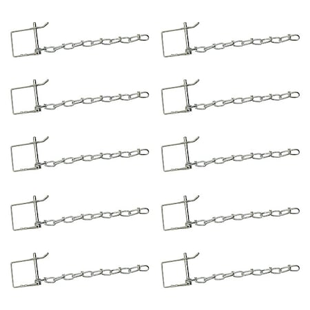 Safety Pin, 1/4 in Dia, 2-35/64 in Lg, 2-1/4 in Wire Dia, 1/4 in Shank Lg, 10 PK MPN:P11C10